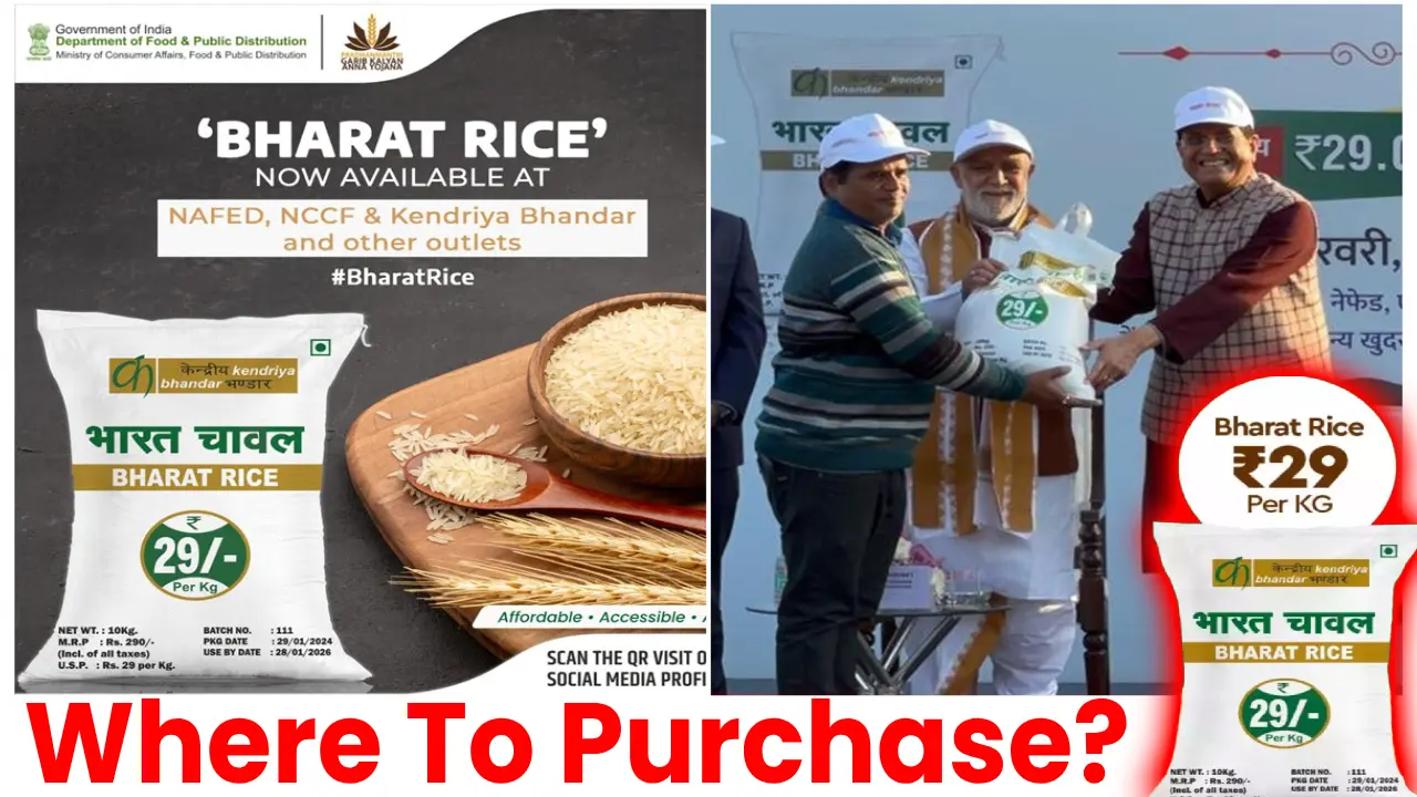 [Buy] Bharat Rice Price @29/Kg | Check How to Buy | Bharat Rice Online Booking