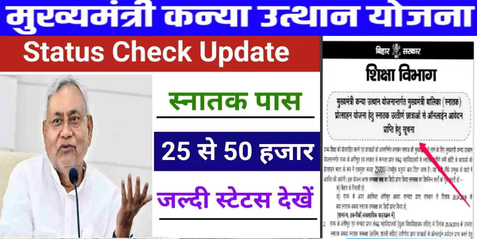 Mukhyamantri Kanya Utthan Yojana Status Check