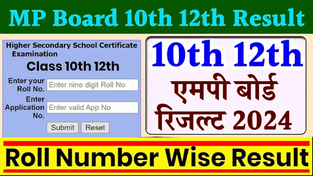 MP board result 2024 10th 12th