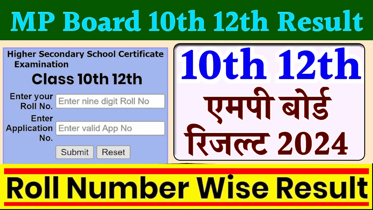 MP board result 2024 10th 12th